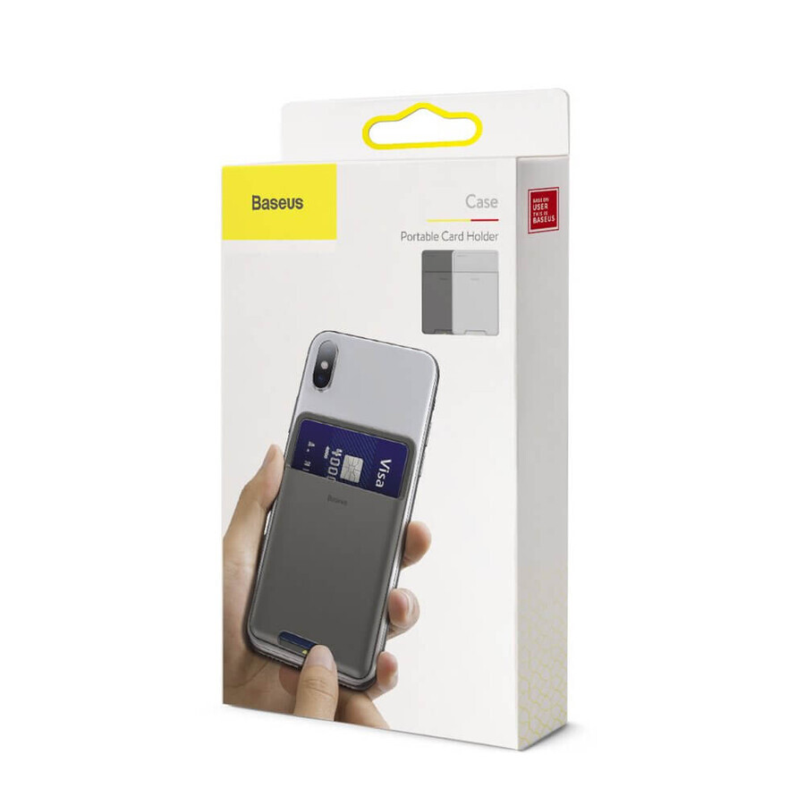 Baseus tarjetero autoadhesivo para documentos telefónicos gris (ACKD-B0G)