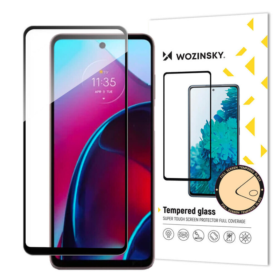 Wozinsky Full Glue Tempered Glass Motorola Moto G Stylus 2022 9H full screen tempered glass with black bezel