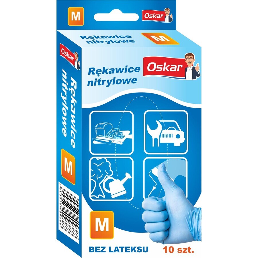 Shop Oskar, Nitril-Handschuhe Größe M, 10 Stück Oskar, Nitril-Handschuhe Größe M, 10 Stück