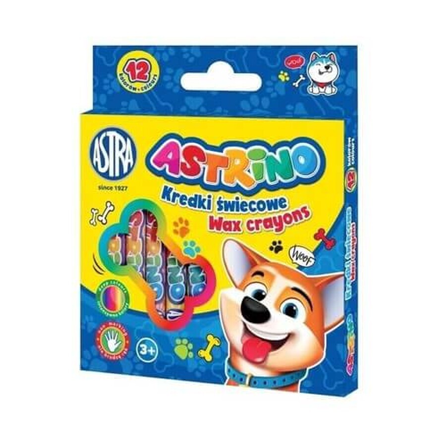 Crayons à bougie Astrino 12 couleurs