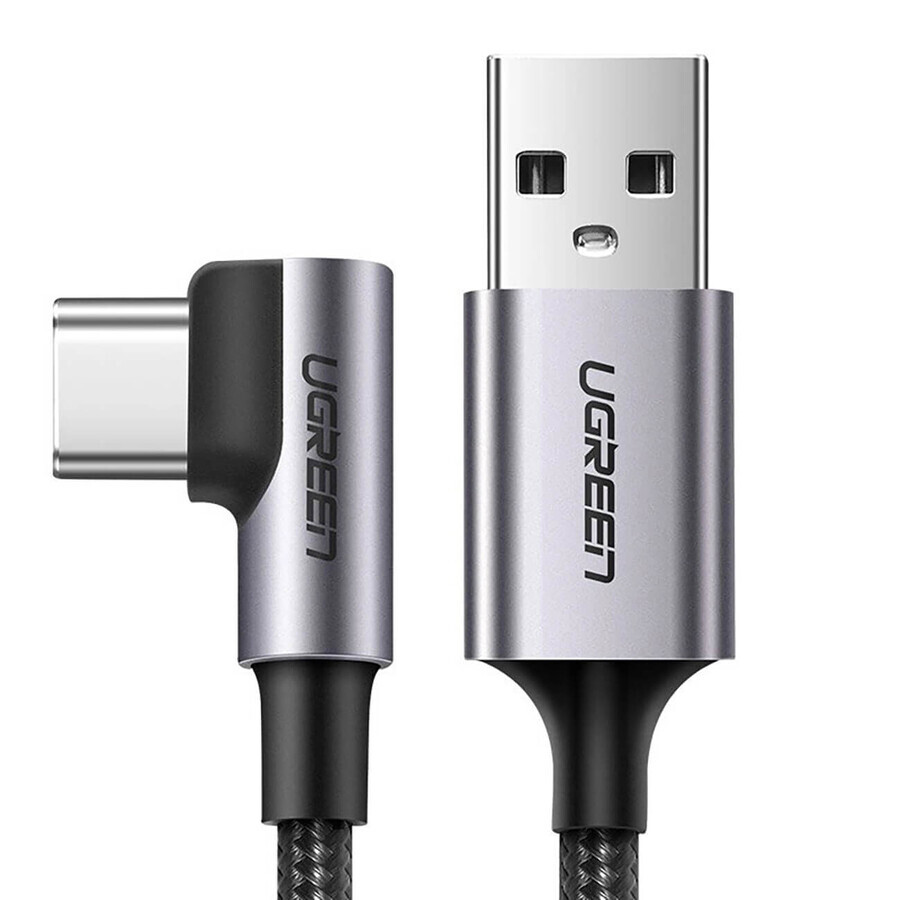 Ugreen cable US284 70255 USB-A (straight) / USB-C (angled) 3A 3m - gray