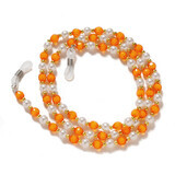 Cadena para gafas colgante cuentas naranja