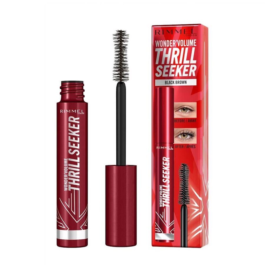 Rimmel Rimmel Lengthening and Volumising Mascara 002 Black Brown, 8ml