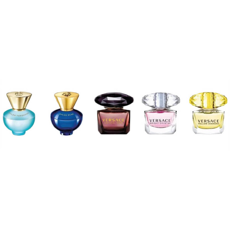 Comprar Colección Versace Miniatures Agua de Colonia Crystal Noir, 5 ml + Agua de Colonia Dylan Turquesa, 5 ml + Agua de Colonia Yellow Diamond, 5 ml + Agua de Colonia Bright Crystal, 5 ml + Agua de Colonia Pour Femme Dylan Blue, 5 ml Colección Versace Miniatures Agua de Colonia Crystal Noir, 5 ml + Agua de Colonia Dylan Turquesa, 5 ml + Agua de Colonia Yellow Diamond, 5 ml + Agua de Colonia Bright Crystal, 5 ml + Agua de Colonia Pour Femme Dylan Blue, 5 ml
