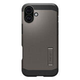 Funda Spigen Tough Armor MagSafe con soporte para iPhone 16 - gunmetal