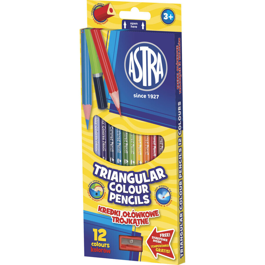 Buy Astra triangular pencils 12 colors Astra triangular pencils 12 colors