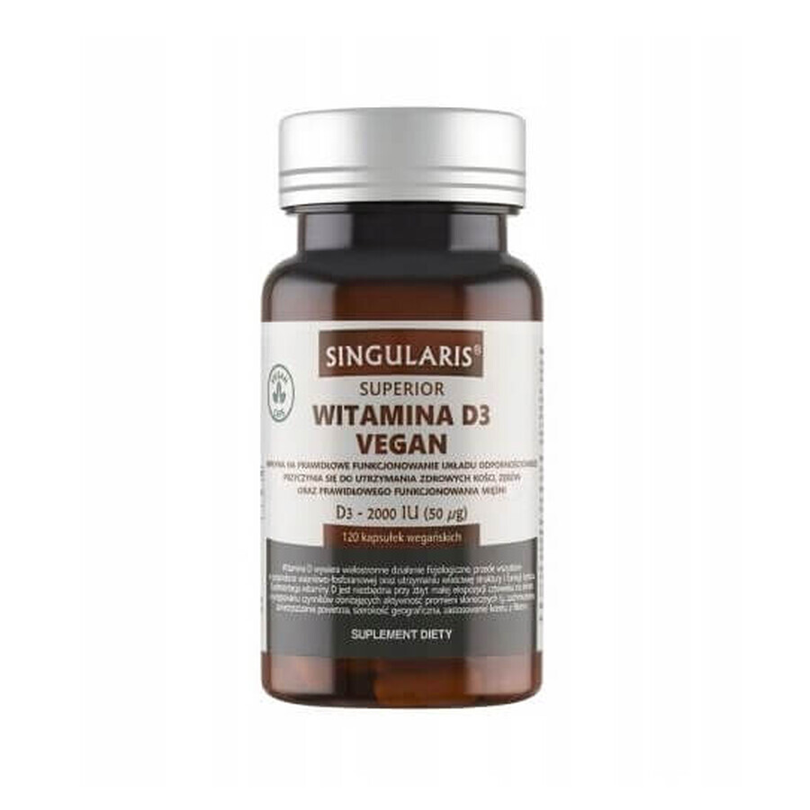 Singularis Superieure Vitamine D3 2000 IU Vegan, 120 capsules