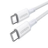 Ugreen US557 USB-C / USB-C PD 100W cablu 1m - alb