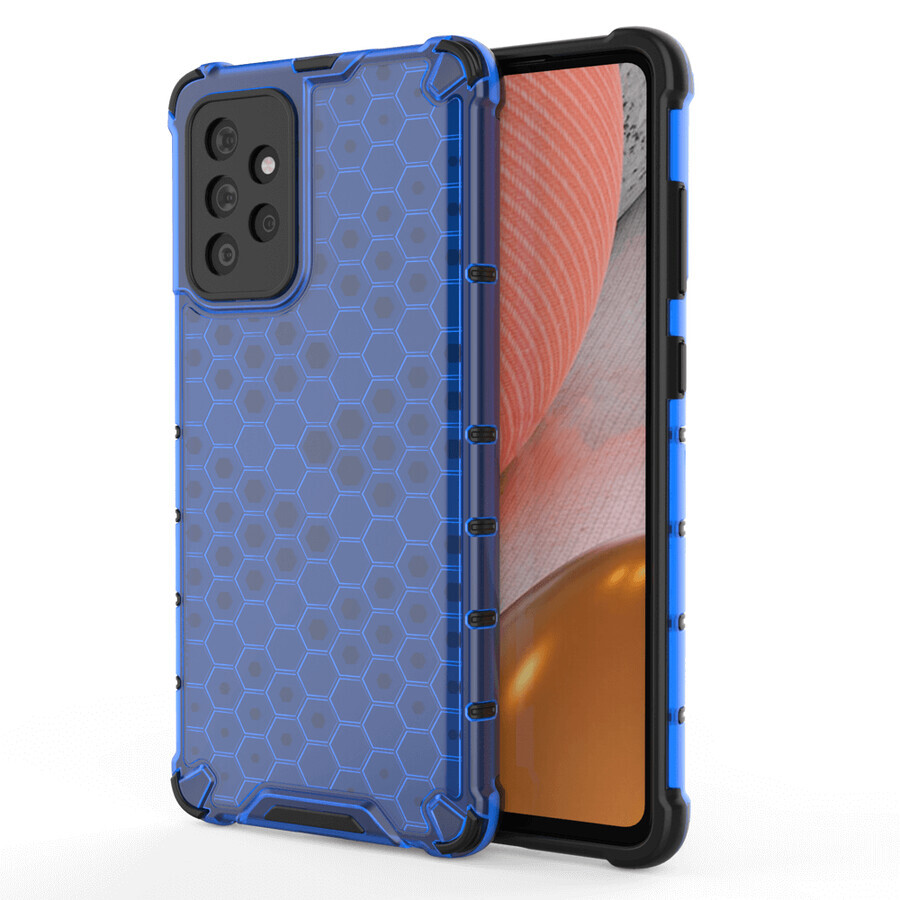 Cumpără Husă blindată Honeycomb cu ramă din gel Samsung Galaxy A72 4G albastru Husă blindată Honeycomb cu ramă din gel Samsung Galaxy A72 4G albastru