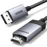 Ugreen DP119 25491 Cablu DisplayPort către HDMI 4K 60Hz 3m - gri