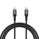 Dudao L3CL Câble tressé USB-C - Lightning 30W 2m - noir