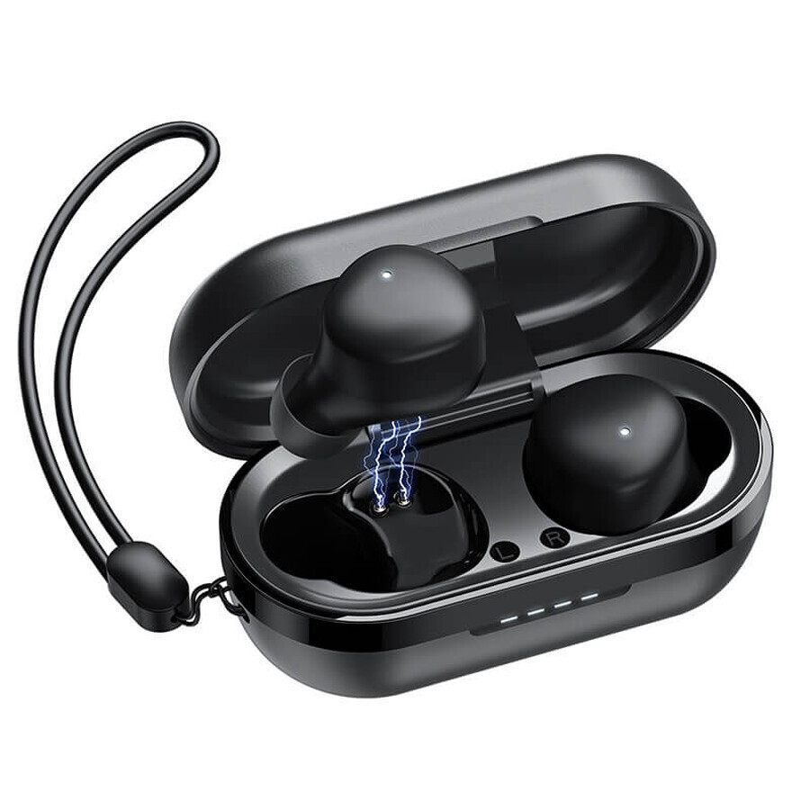 Joyroom wireless TWS Bluetooth 5.1 cuffie 300mAh nero (JR-TL1 Pro)