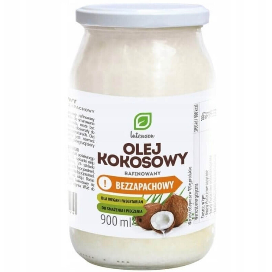 Intenson Unscented Refined Coconut Oil, 900 ml