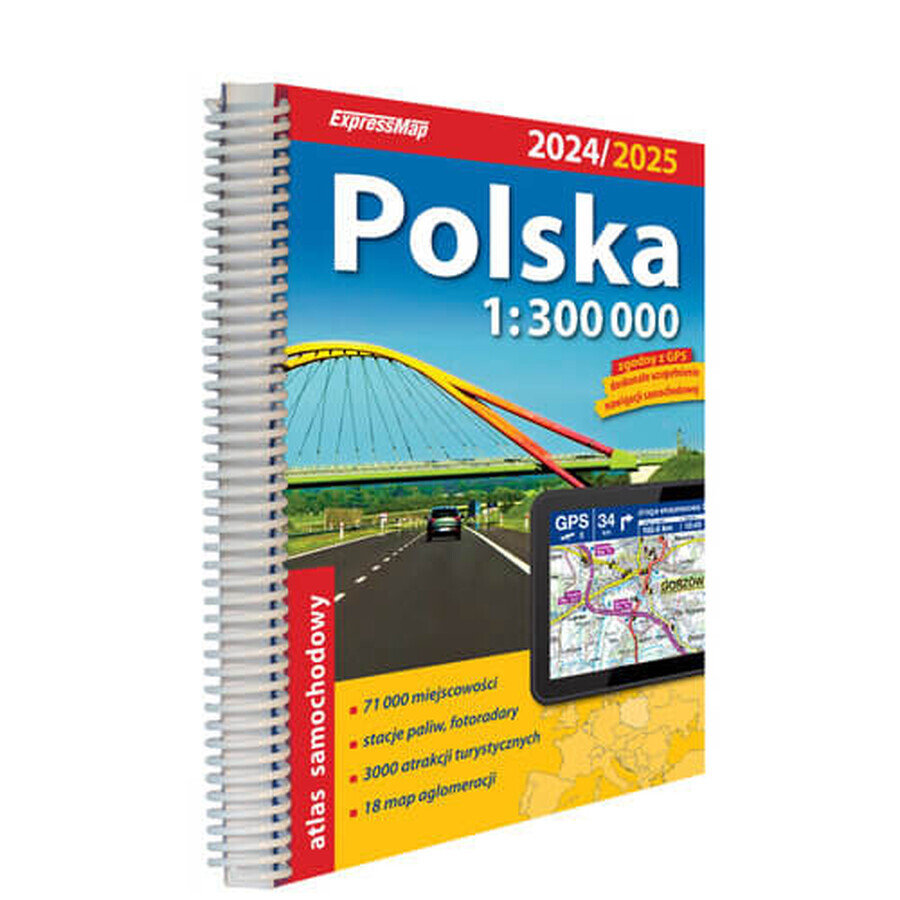 Atlas del automóvil de Polonia 1:300 000