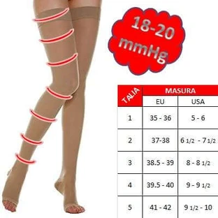 Bas de compression avec bande et bout ouvert Sahara, No. 2, LadyGloria