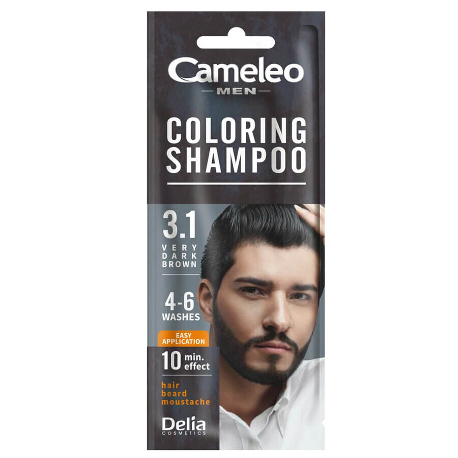 Cameleo Men Șampon colorant pentru bărbați 3.1 Very Dark Brown, 15 ml