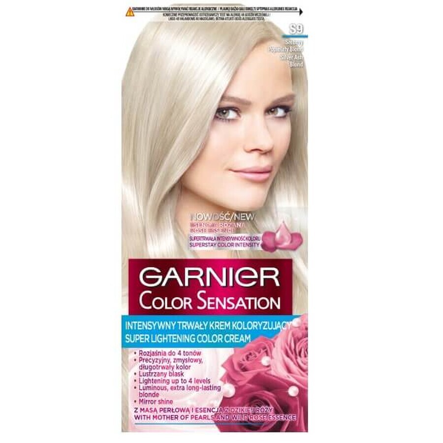 Boutique Garnier Color Sensation Super Brightening Colour Cream S9 Silver Ash Blonde Garnier Color Sensation Super Brightening Colour Cream S9 Silver Ash Blonde