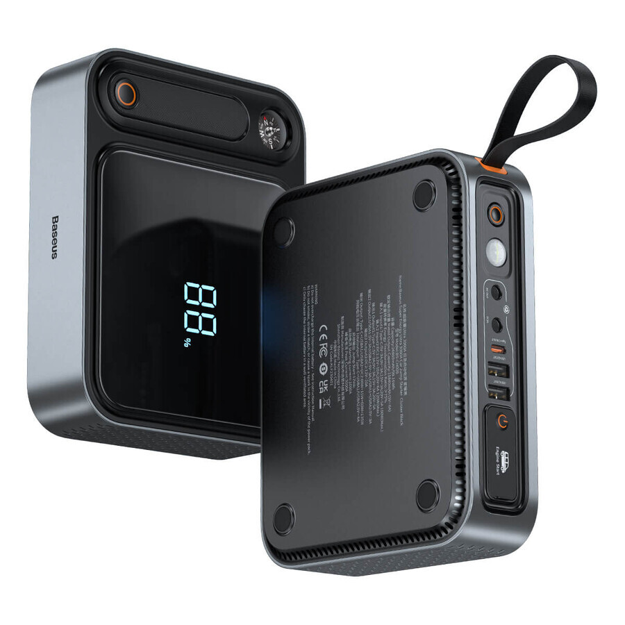 Jump starter Baseus Super Energy Ultra 3000A cu powerbank 26800 mAh - negru