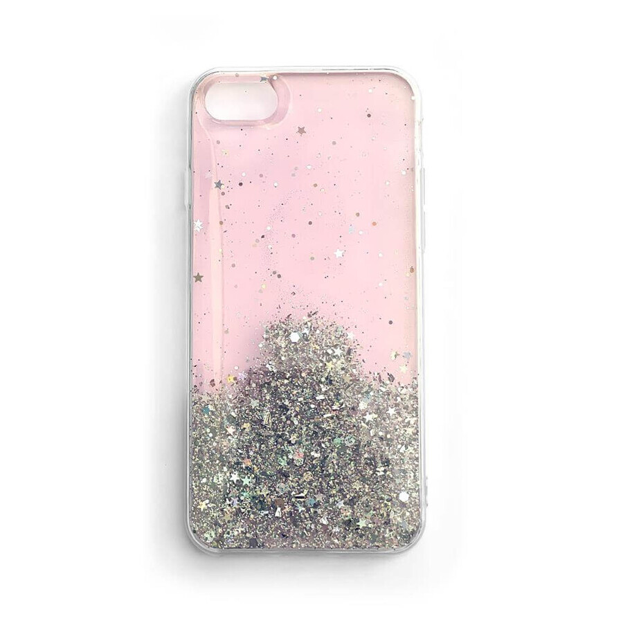 Wozinsky Star Glitter funda con purpurina iPhone 12 mini rosa
