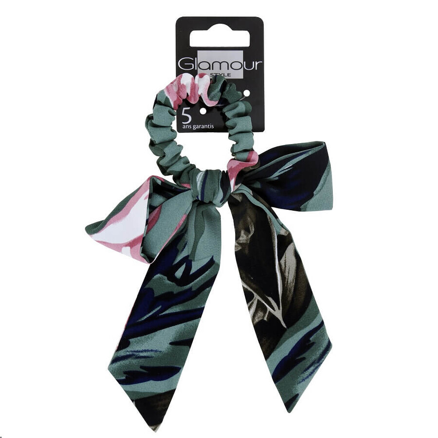 Shop Glamour Green Collection Haargummi mit floraler Schleife Glamour Green Collection Haargummi mit floraler Schleife