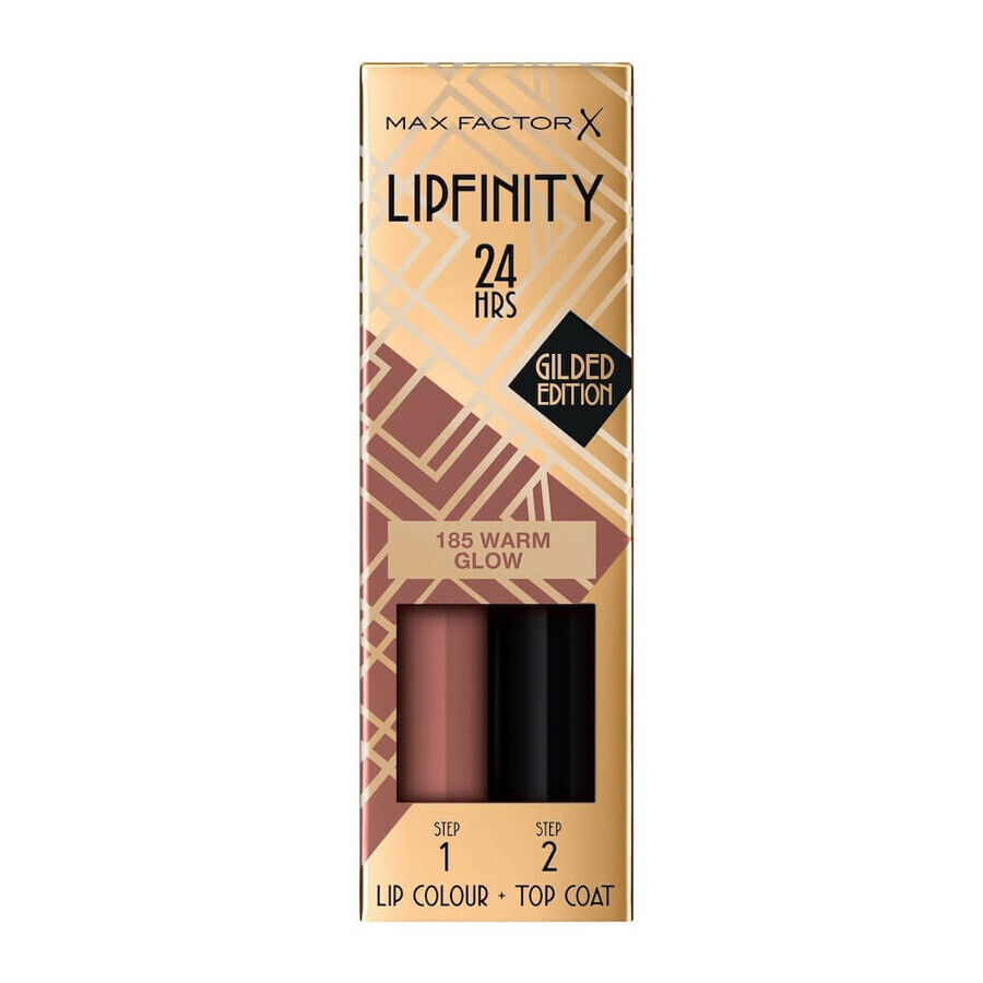 Max Factor Lipfinity Lip Colour 24h Long-lasting Lipstick 185 Warm Glow, 4.2 ml