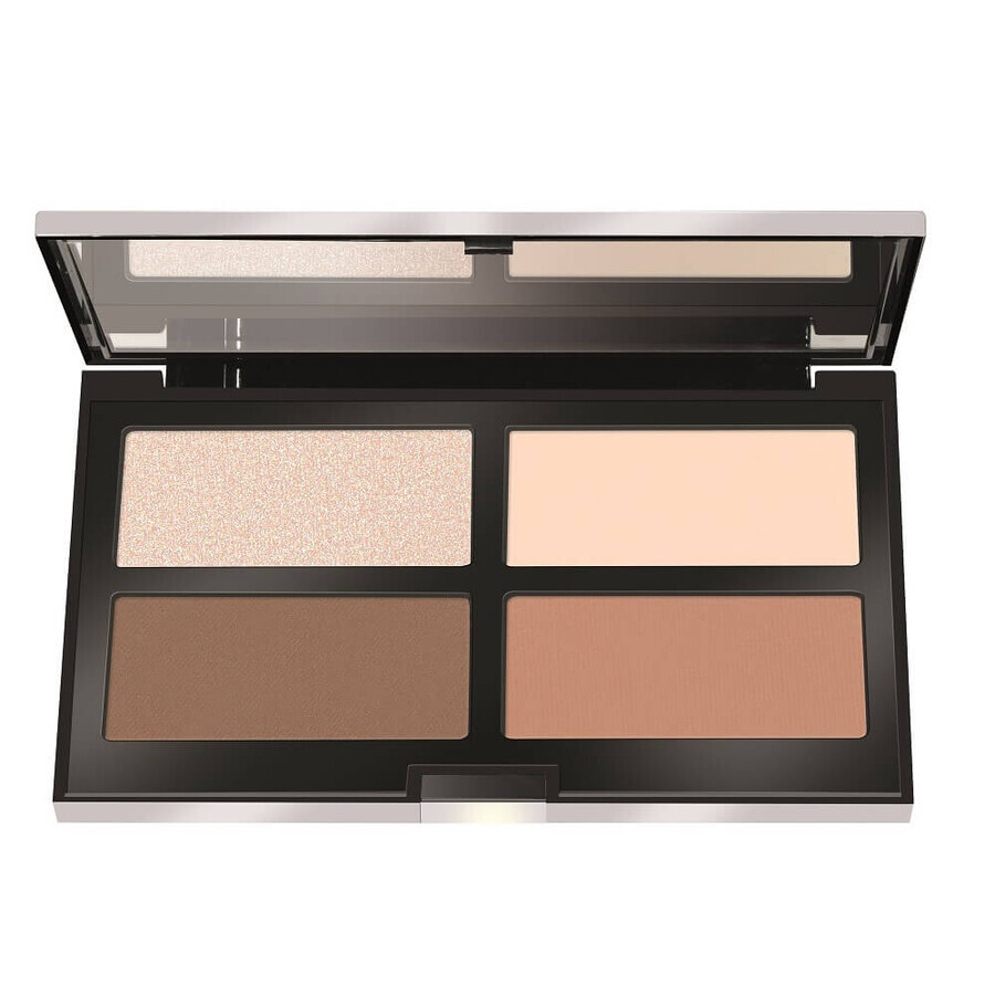 Pupa Milano Contouring amp; Strobing Ready 4 Selfie Powder Palette Palette per contouring e strobing in polvere 001 Pelli Chiare, 17,5 g