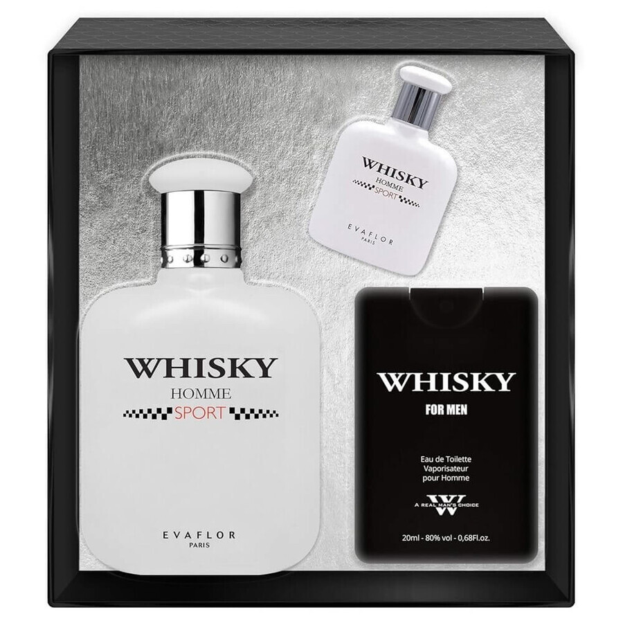 Evaflor Whisky Homme Sport Eau de Toilette, 100 ml + Eau de Toilette, 10 ml + Eau de Toilette, 20 ml