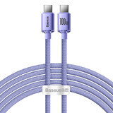 Cablu Baseus CAJY000705 USB-C - USB-C PD QC 100W 5A 480Mbps 2m - violet