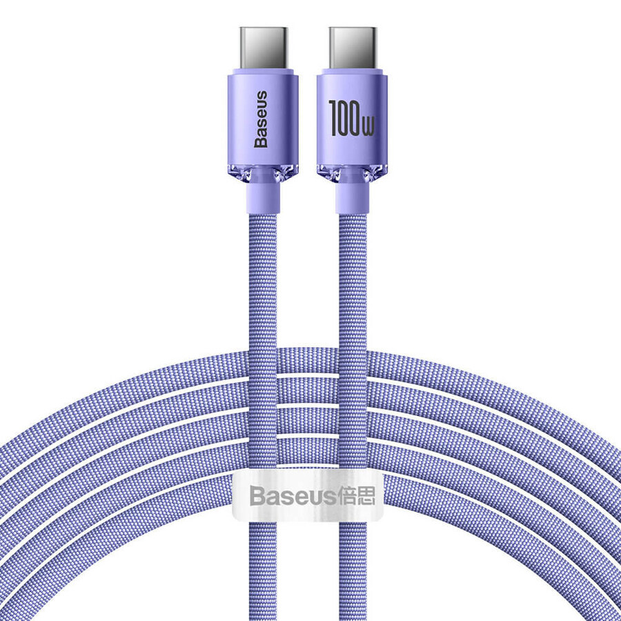 Baseus Kabel CAJY000705 USB-C - USB-C PD QC 100W 5A 480Mbps 2m - lila