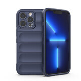 Magic Shield Case pour iPhone 13 Pro étui blindé flexible bleu foncé