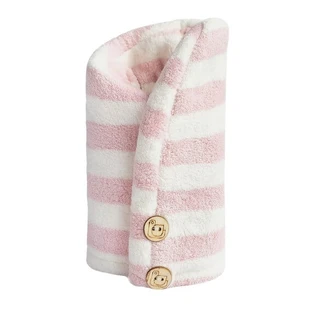 Trust My Sister serviette à cheveux en microfibre Rose et blanc, 1 pièce