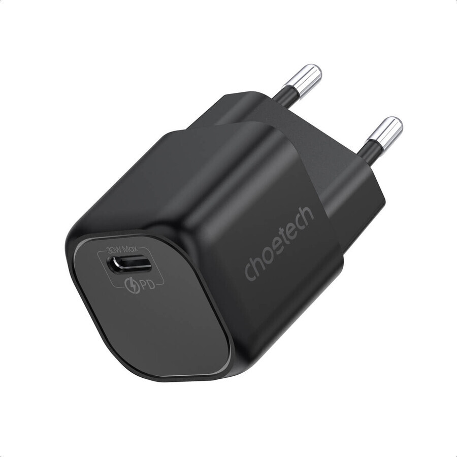 Choetech GaN USB Type C PD-netlader 30W zwart (PD5007)