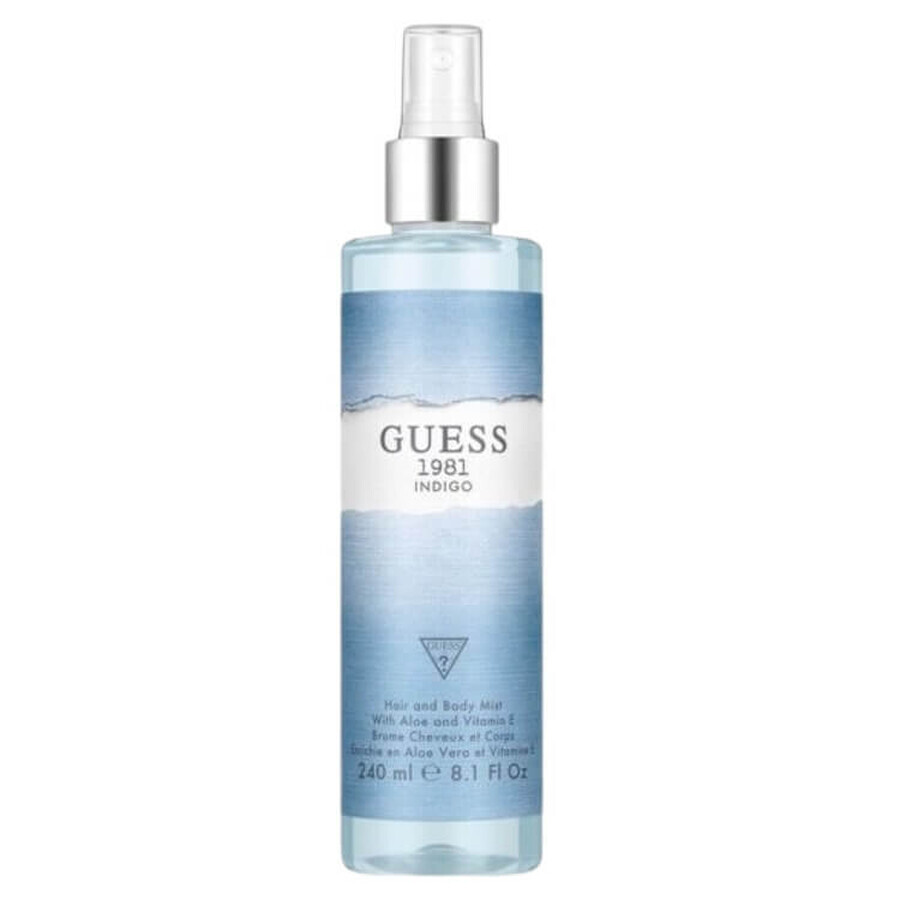Guess 1981 Indigo For Women Brume pour cheveux et corps, 240 ml
