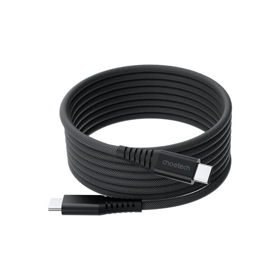 Choetech XCC-1051 cablu magnetic USB-C / USB-C PD 3.1 240W de 1,8 m - negru