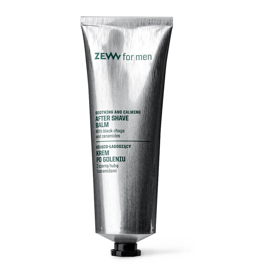 Zew For Men Crema dopobarba lenitiva e calmante con mozzo nero e ceramidi, 80 ml