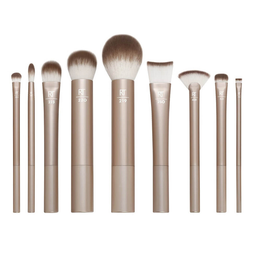 Real Techniques Au Naturale Set di pennelli per il trucco, 9 pezzi