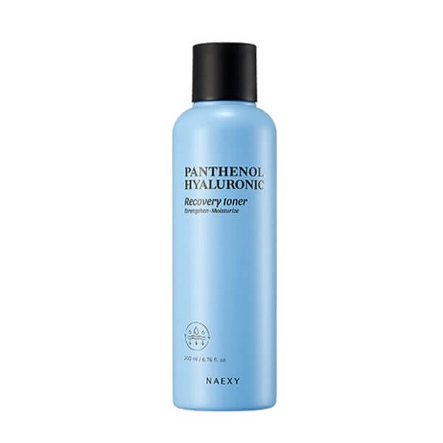 Naexy Panthenol Hyaluronic Recovery Toner Tonico fortemente idratante per il viso, 200 ml