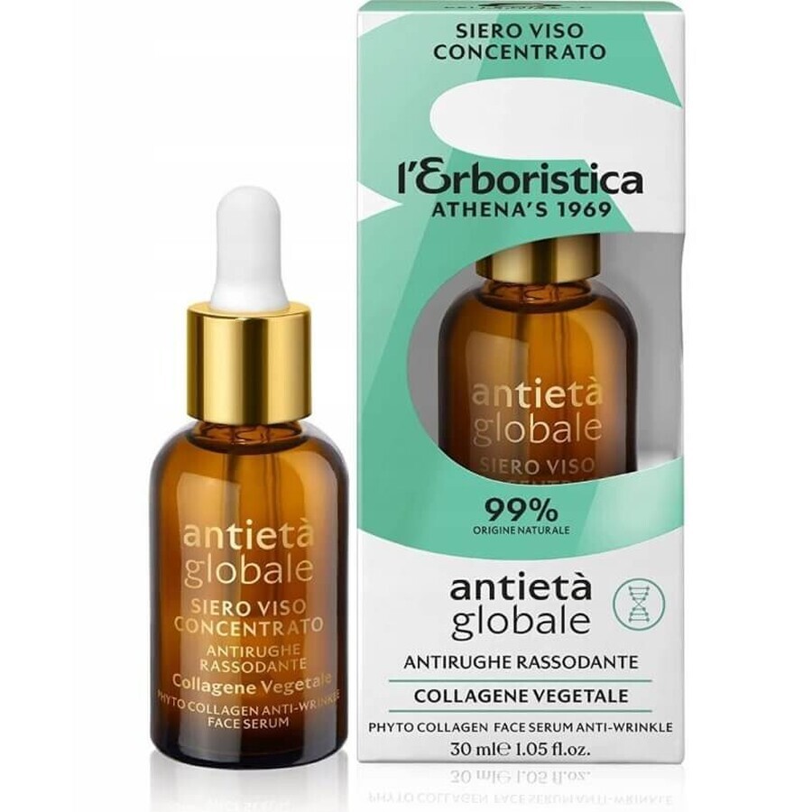 L Erboristica Natura Antieta Globale Anti-rimpel en verstevigend serum voor het gezicht met plantaardig collageen, 30 ml