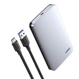 Ugreen CM300 70498 hard drive bay for 2.5 SATA 3.0 6Gbps hard drive - gray + USB-C - USB-A 0.5m cable