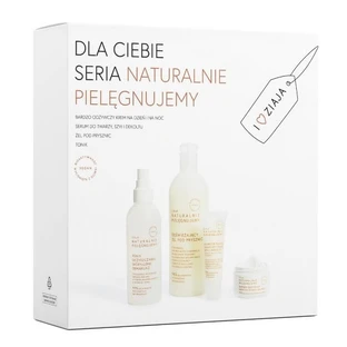 Ziaja, Natuurlijk voedende dag-nachtset, Zeer voedende dag-nachtcrème 50 ml + Gezichtsserum 30 ml + Douchegel 400 ml + Tonic 200 ml