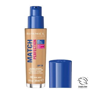 Rimmel Match Perfection Foundation Skin matching foundation 103 True Ivory SPF20, 30 ml.