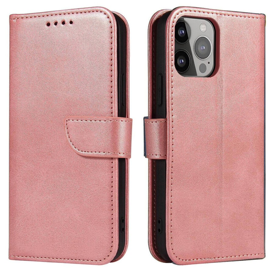 Magnet Case case for Xiaomi Redmi Note 12 5G / Poco X5 5G case with flap wallet stand pink