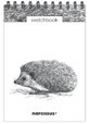 Sketchbook A5 vertical on spiral Hedgehog