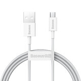 Baseus Superior USB-A / micro USB 2A cablu 1m - alb