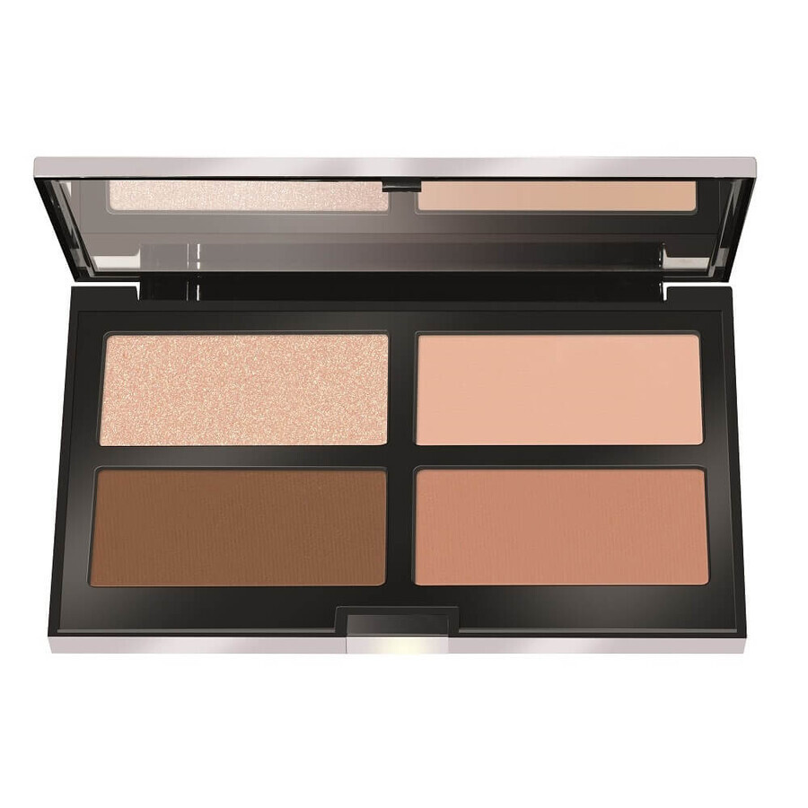 Pupa Milano Contouring amp; Strobing Ready 4 Selfie Powder Palette Contouring and Strobing Powder Palette 002 Pelli Medie, 17.5 g