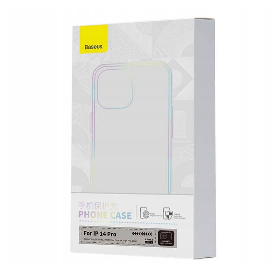 Baseus Simple 2 Case case for iPhone 14 Pro thin case transparent