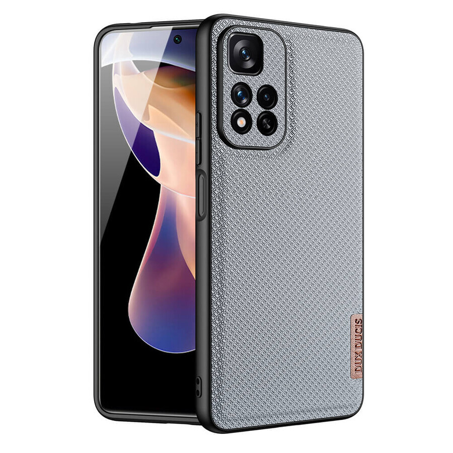 Dux Ducis Fino étui recouvert de nylon pour Xiaomi Redmi Note 11 Pro+ 5G (Chine) / 11 Pro 5G (Chine) / Mi11i HyperCharge / Poco X4 NFC 5G bleu