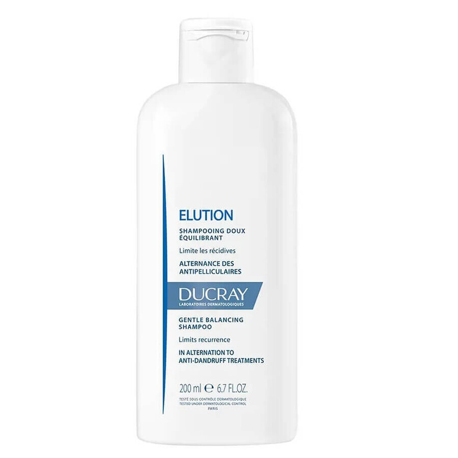 Ducray Elution Gentle Shampoo to restore balance to the scalp, 200 ml