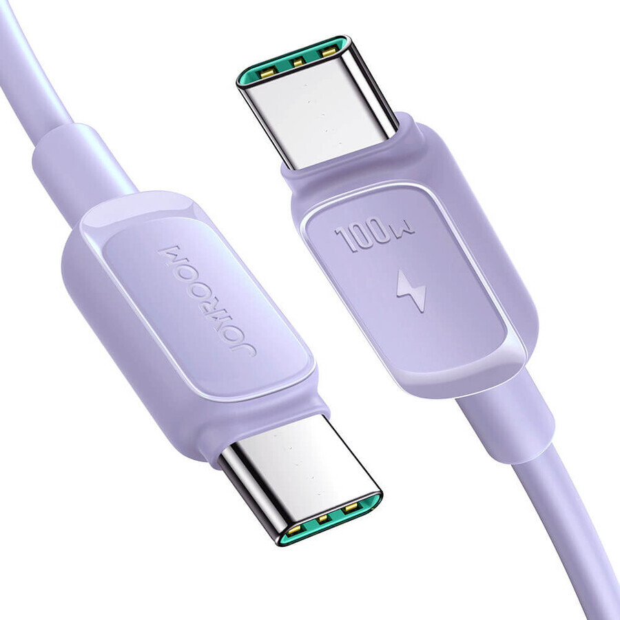 Joyroom Multi-Color Seria A14 USB-C / USB-C 100W cablu 1,2 m - violet