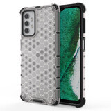 Etui blindé en nid d'abeille avec cadre en gel Samsung Galaxy A32 5G transparent